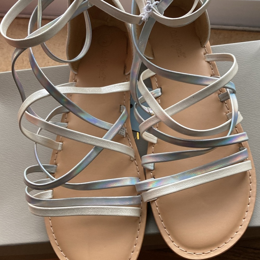 NWT CAT & JACK Size 3 Gladiator Slipper - Picture 4 of 5